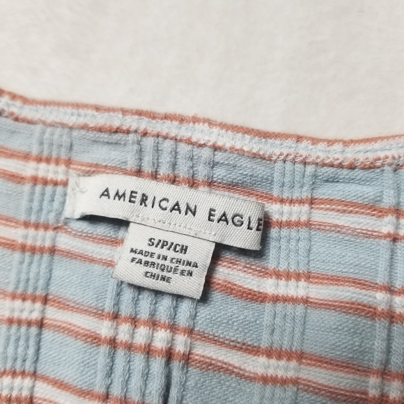 American Eagle Outfitters Striped Crop Tank Top - Picture 2 of 5